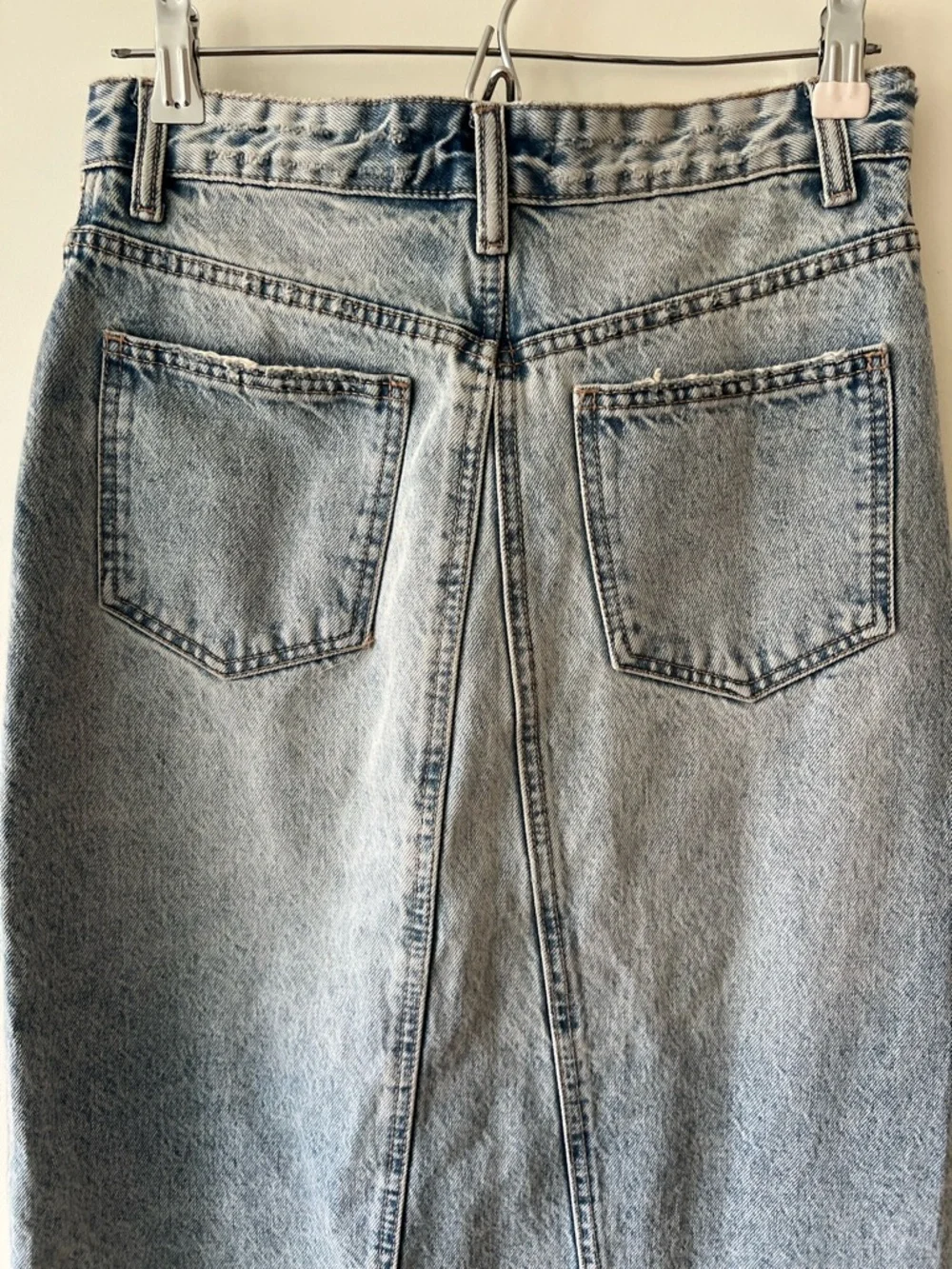 Zara Denim Skirt Front Slit Size XS - Picture 7 of 10